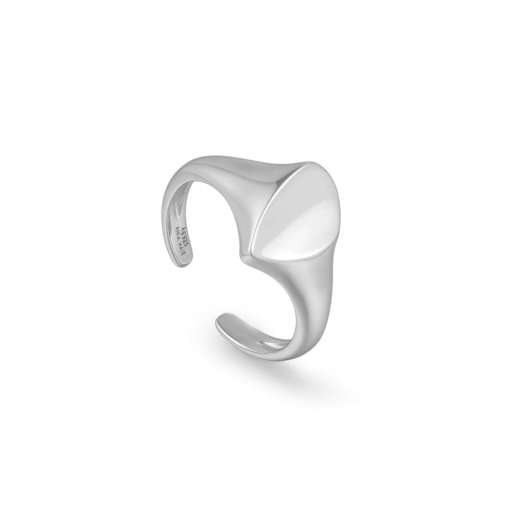 Silver Arrow Adjustable Signet Ring