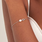 Bracelet en chaîne avec perles en argent