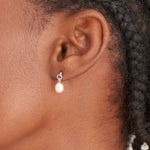 Boucles d'oreilles pendantes en perles d'argent