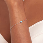 Silver Turquoise Wave Bracelet