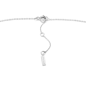 Teal Enamel Bar Silver Necklace